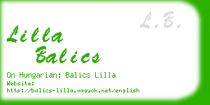 lilla balics business card